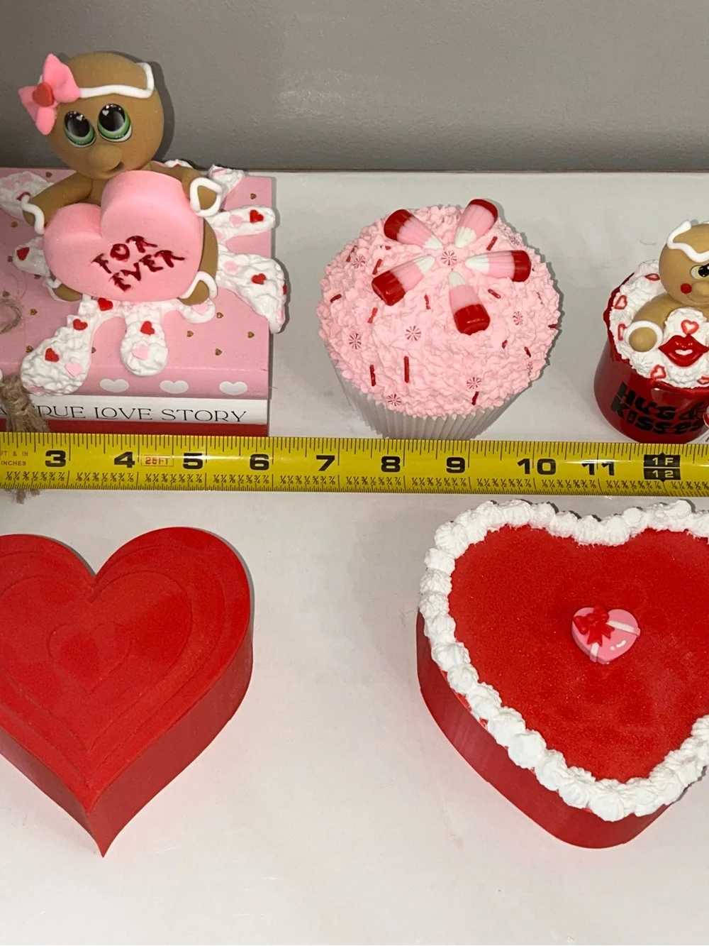 Heart-Shaped Red & Pink Set - Handmade Cute Valentine Decor